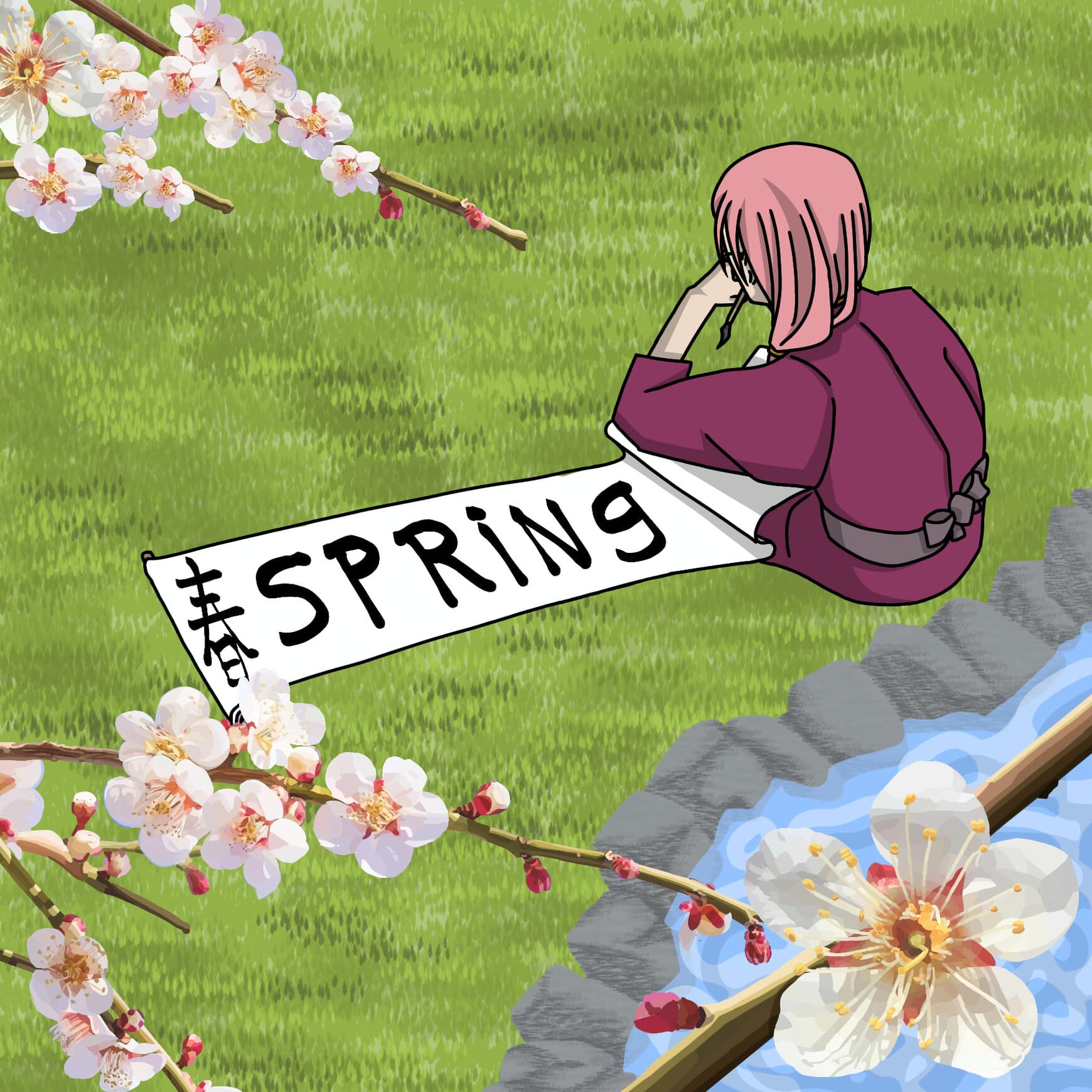 cherry calender art