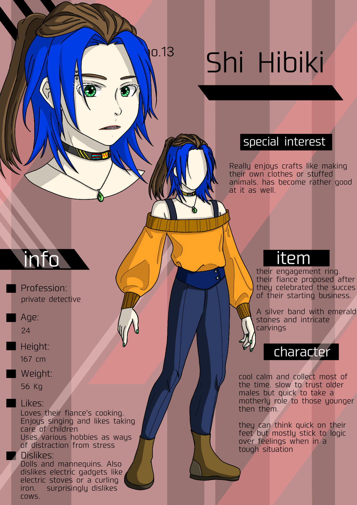 Shi Hibiki character design